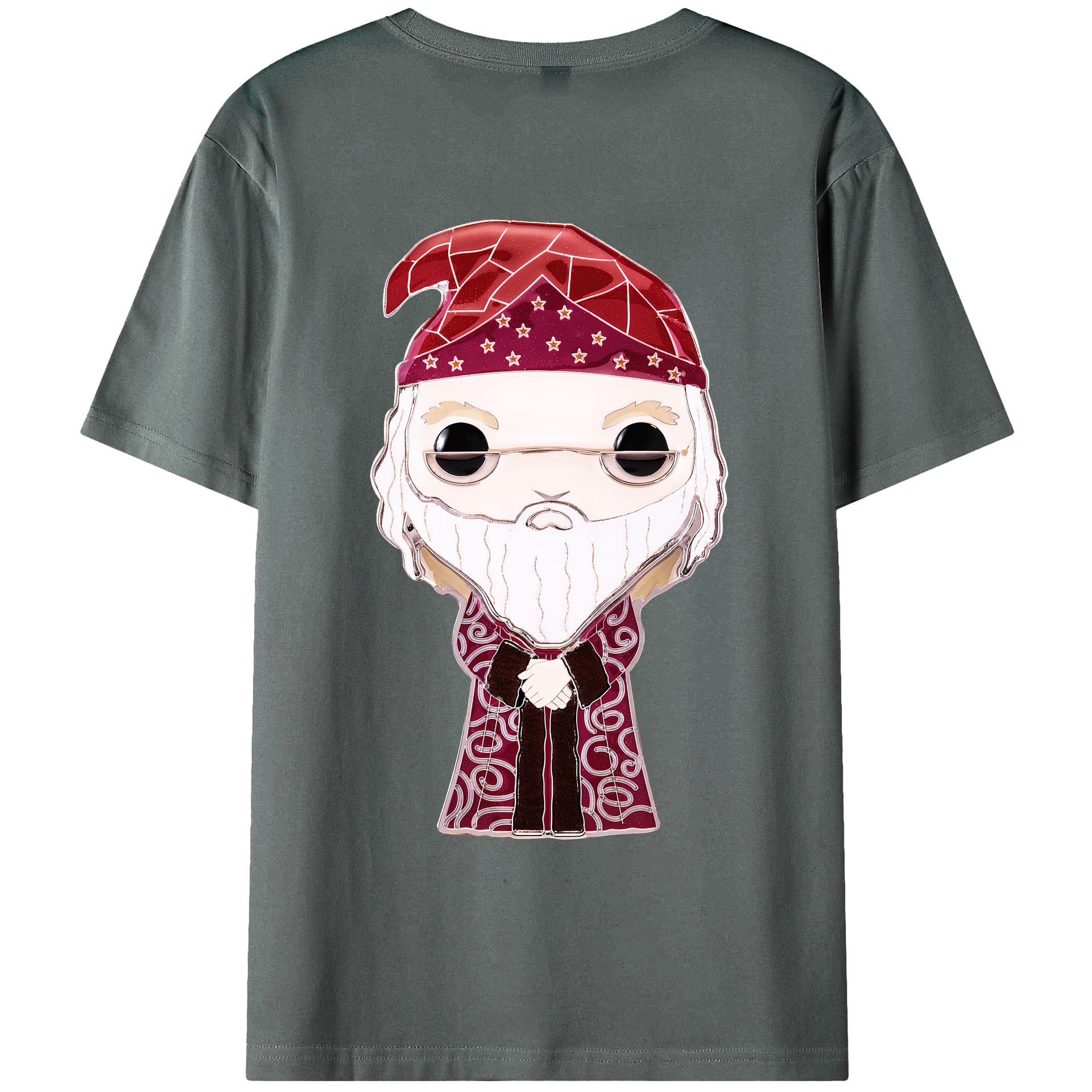 （画像用） Harry Potter ハリー・ポッターシリーズ 綿100％ メンズ半袖Tシャツ（バックプリント） 通気性